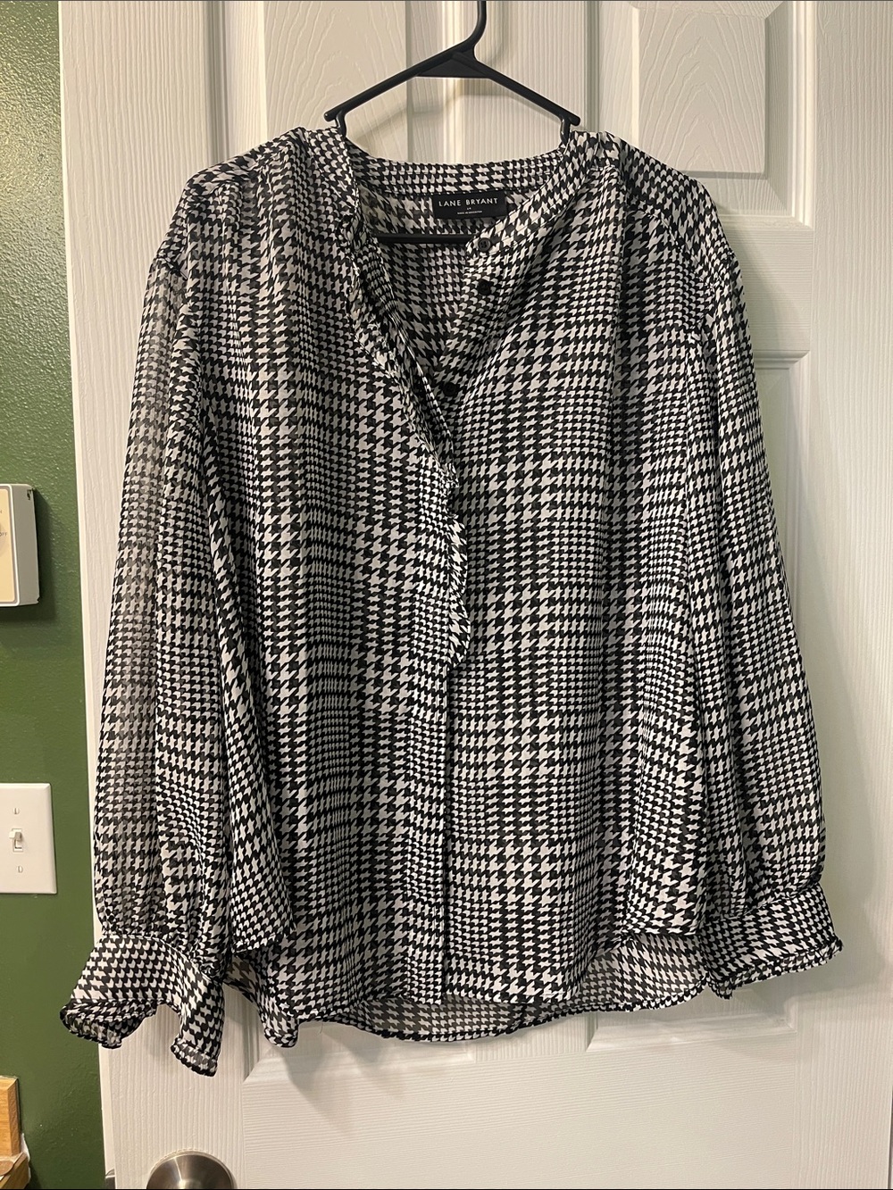 Lane Bryant Houndstooth Blouse